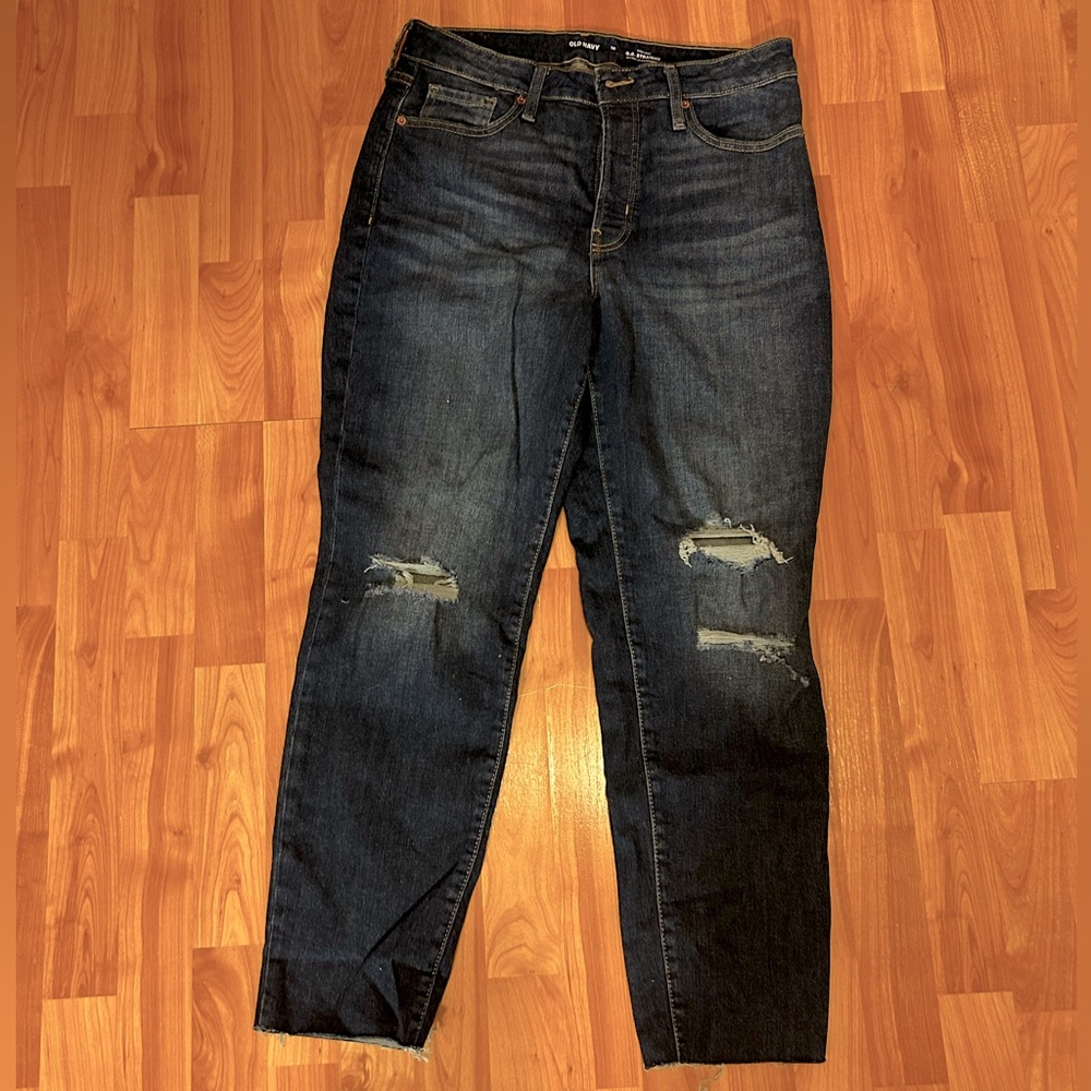 Old Navy blue jeans, OG high waisted straight, denim, size 10